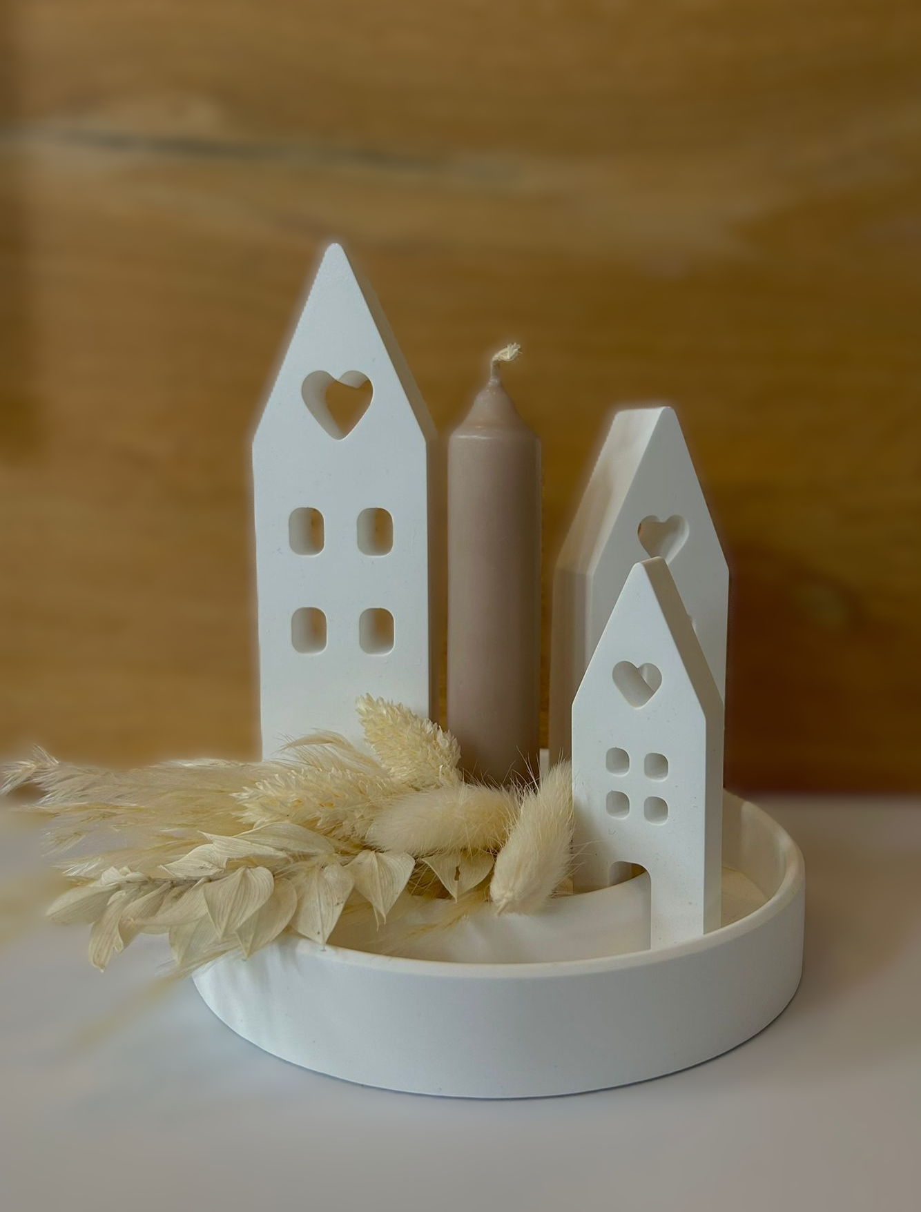 Kerzenarrangement „Winterdorf“